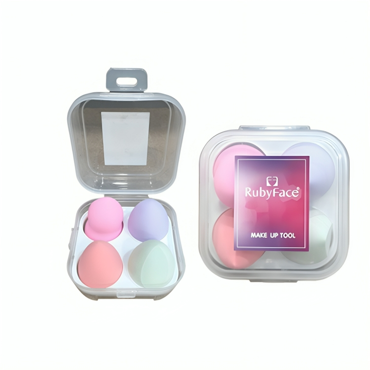 Ruby Face Egg Shell Beauty Blender Puff - Set of 4