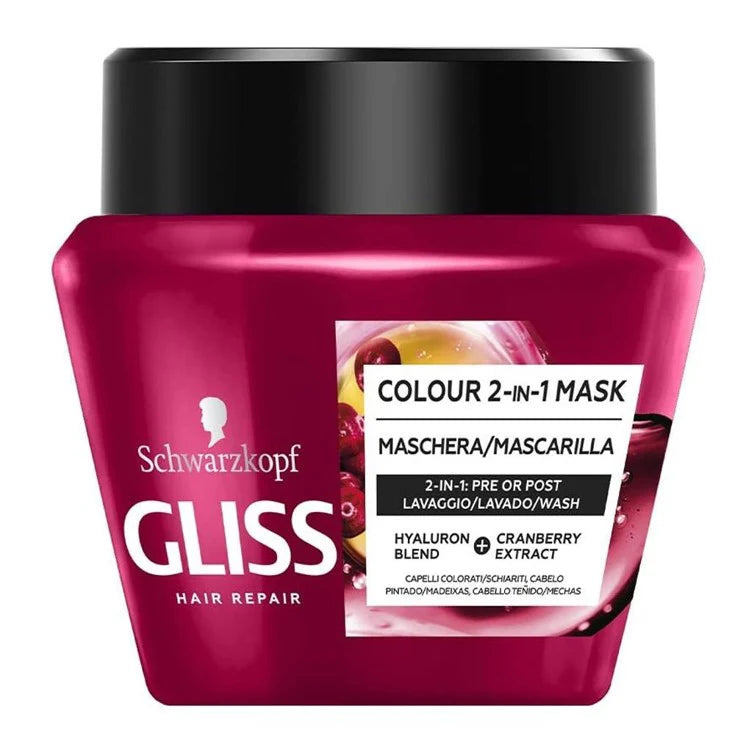 Schwarzkopf Gliss Hair Repair Colour Protector 2 In 1 Hair Mask  300 ML