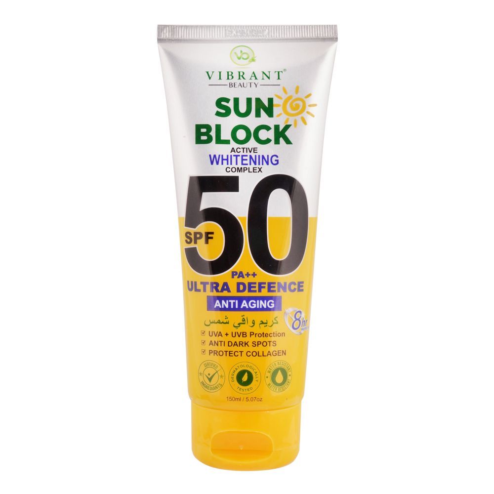 Vibrant Beauty Anti Aging Sun Block SPF 50 150 ML