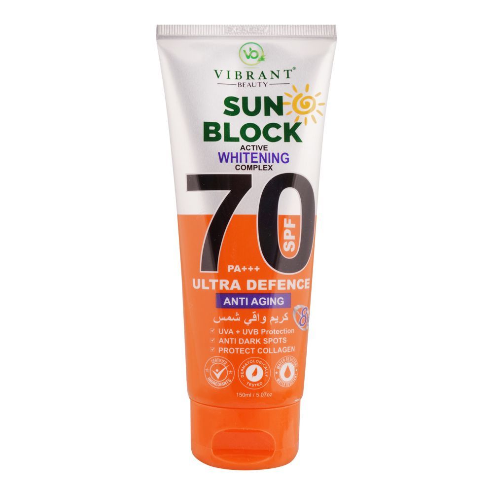 Vibrant Beauty Anti Aging Sun Block SPF 70 150 ML