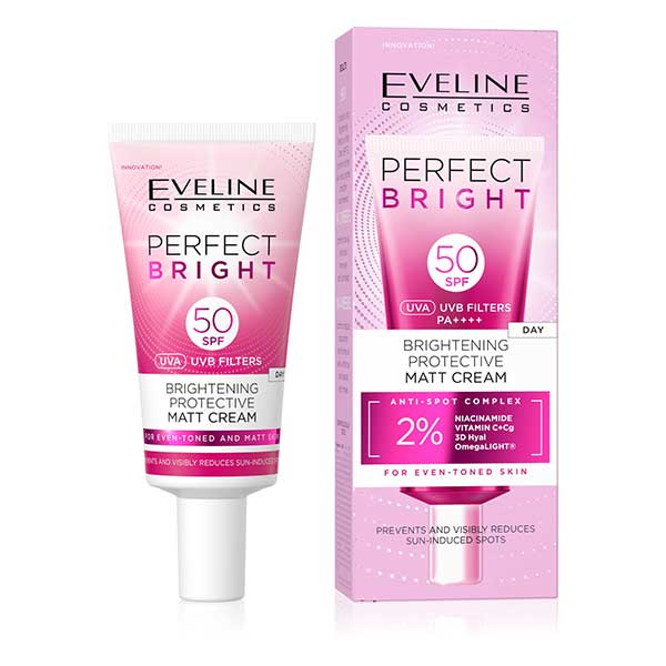 Eveline Brightening Sunblock  Protective Matt Cream SPF 50 30 ML