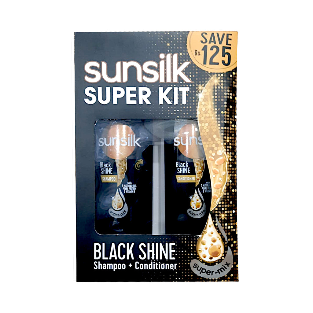 Sunsilk Super Kit Black Shine Shampoo + Conditioner