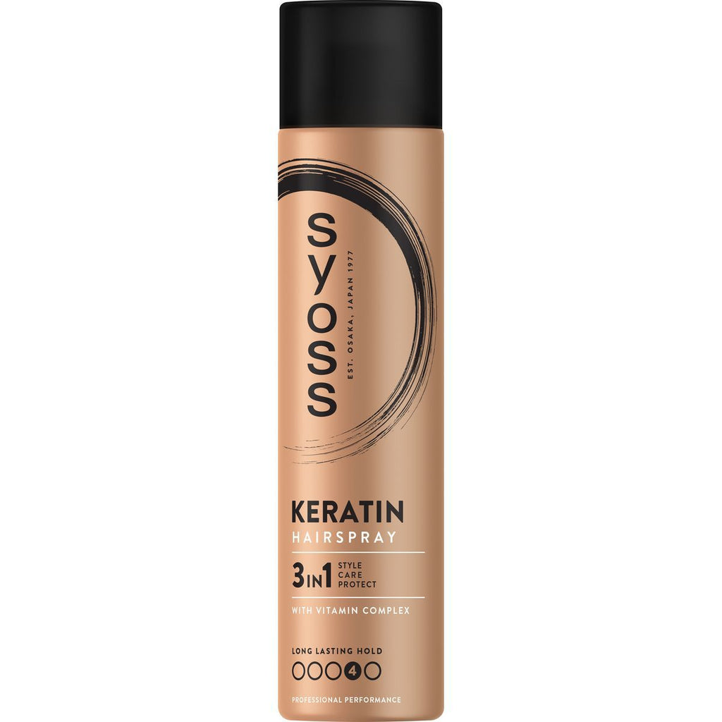 Syoss 3 In 1 Keratin Hair Spray No. 4 Long Lasting Hold 400 ML