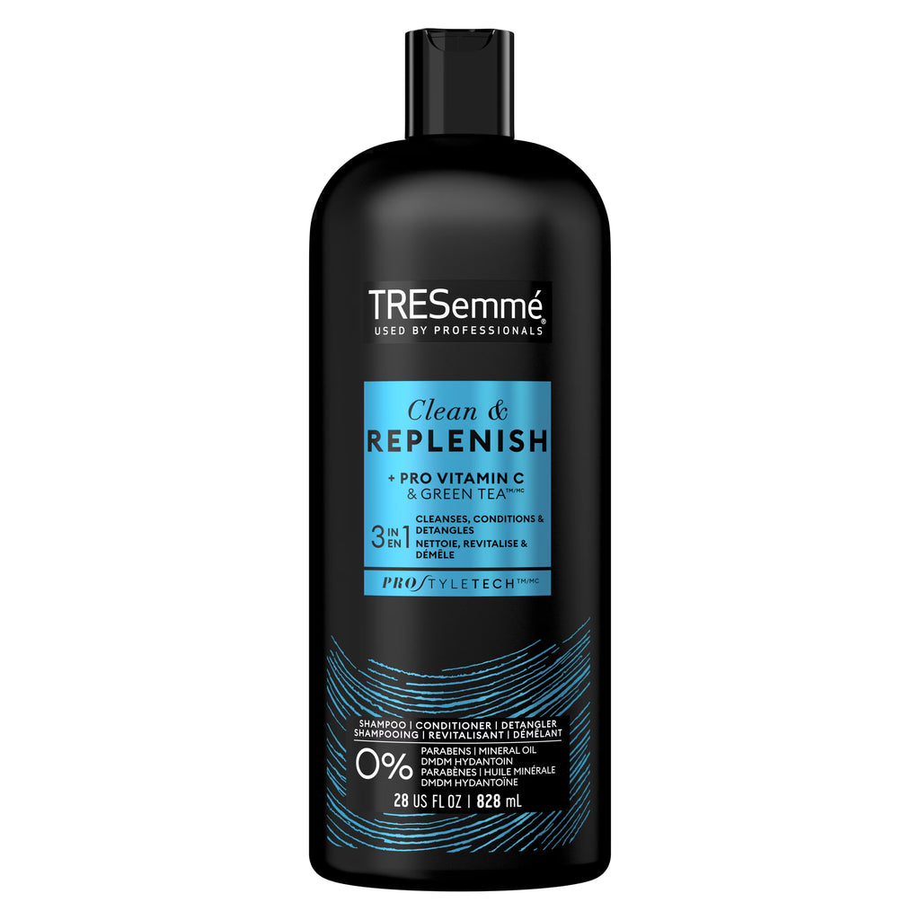 TRESemmé Cleanse & Replenish 3-in-1 Shampoo Conditioner & Detangler 828 ML