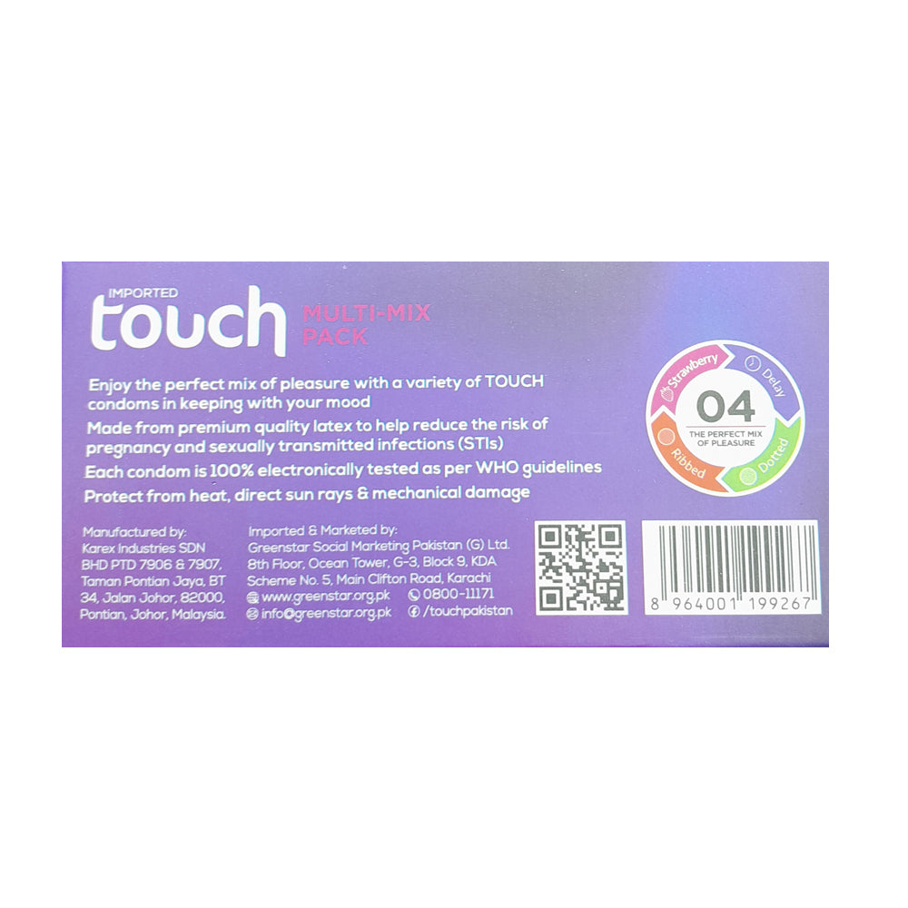 Touch Multi Mix Pack 4 Condoms
