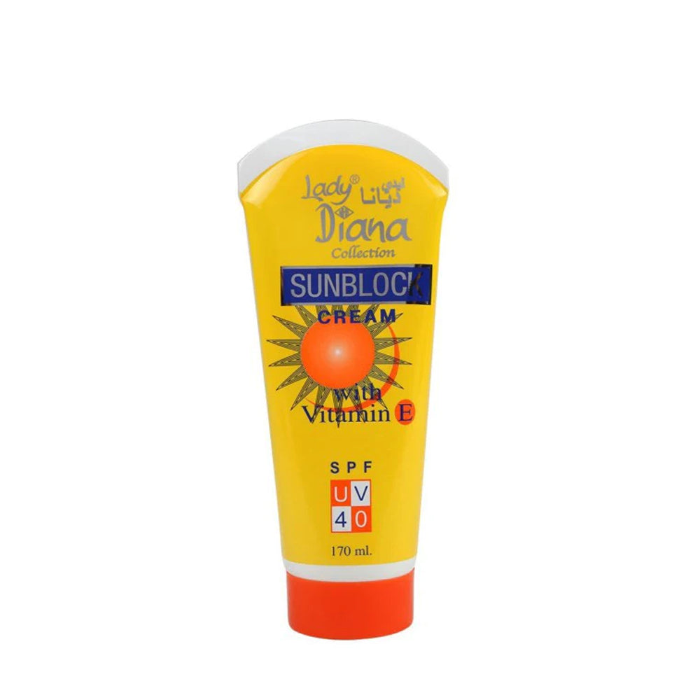 Lady Diana Sunblock Cream With Vitamin E SPF UV 40 170 ML