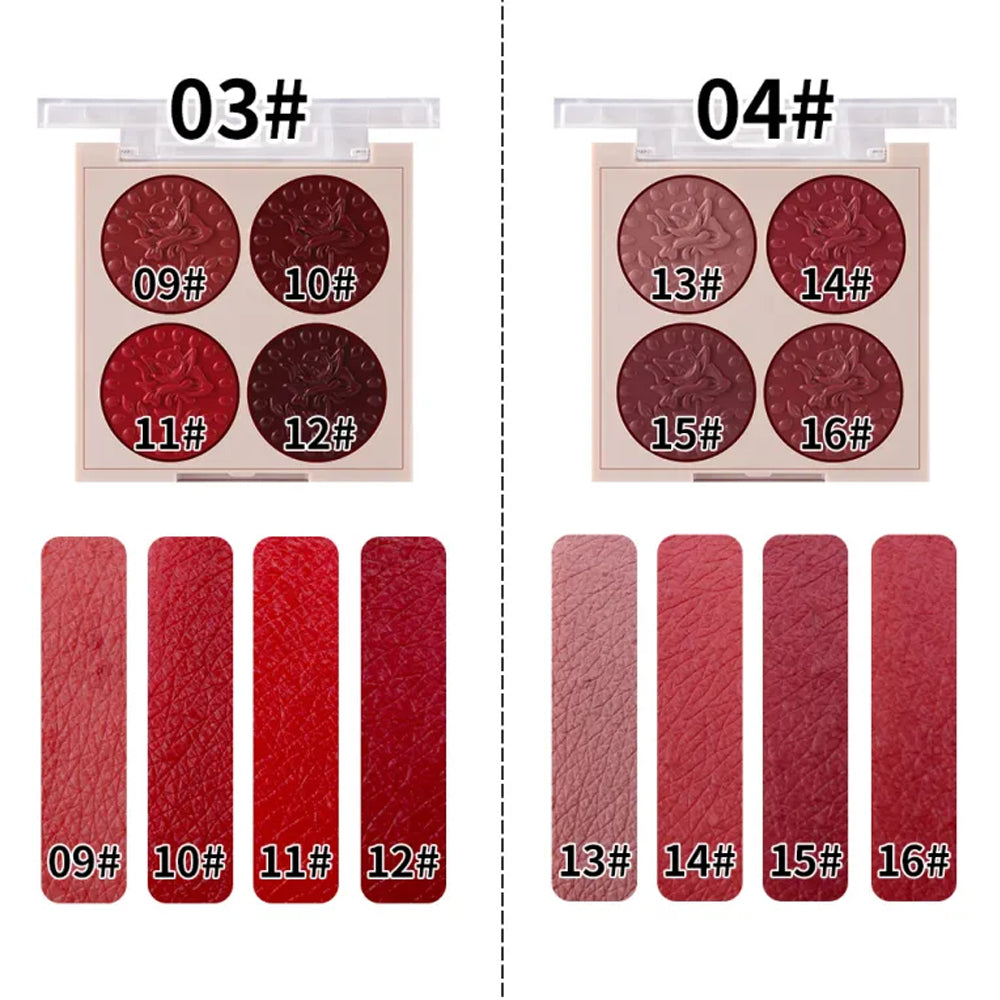 Miss Rose 4 colors gorgeous Lipstick palette