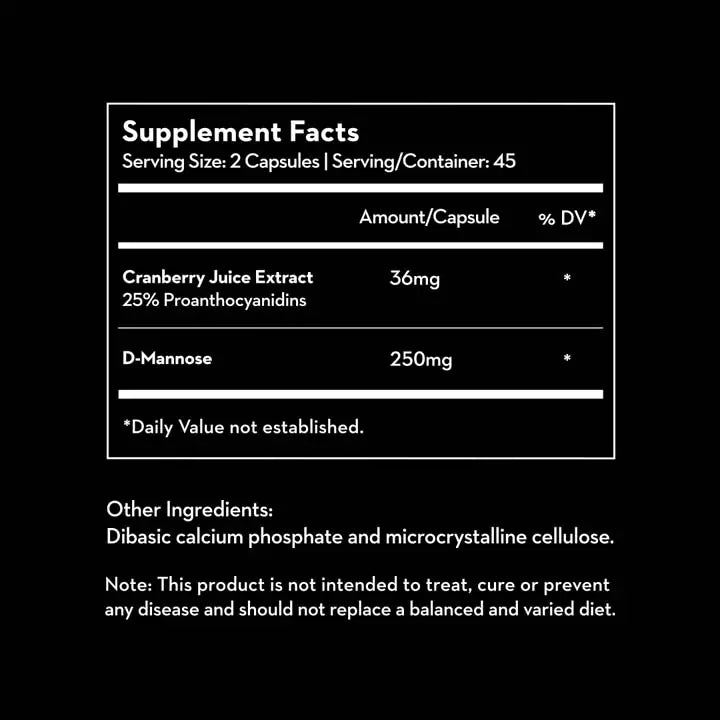 Versus D-Mannose and Cranberry Extract 90 Capsules