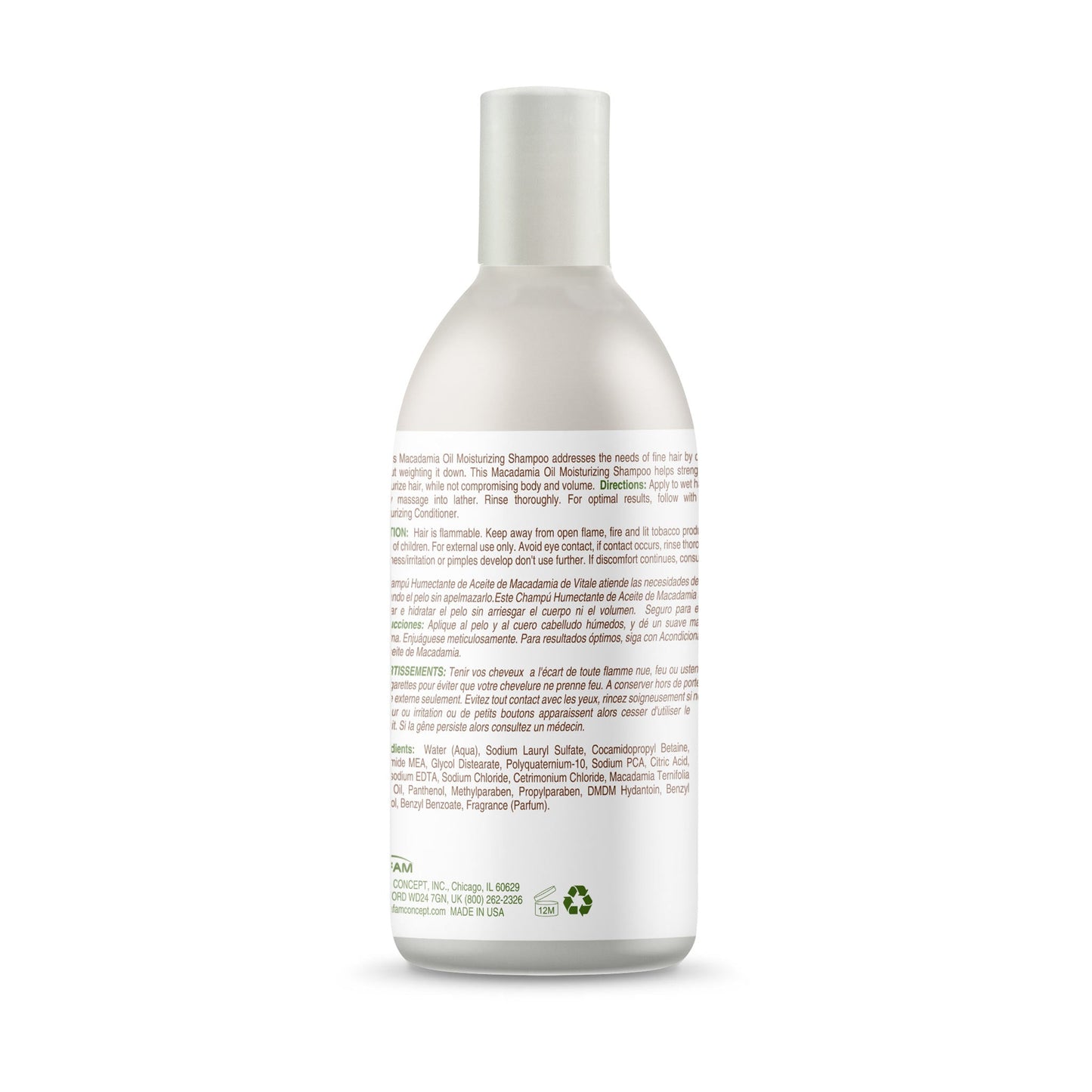 Vitale Macadamia Oil Moisturizing Shampoo 355 ML