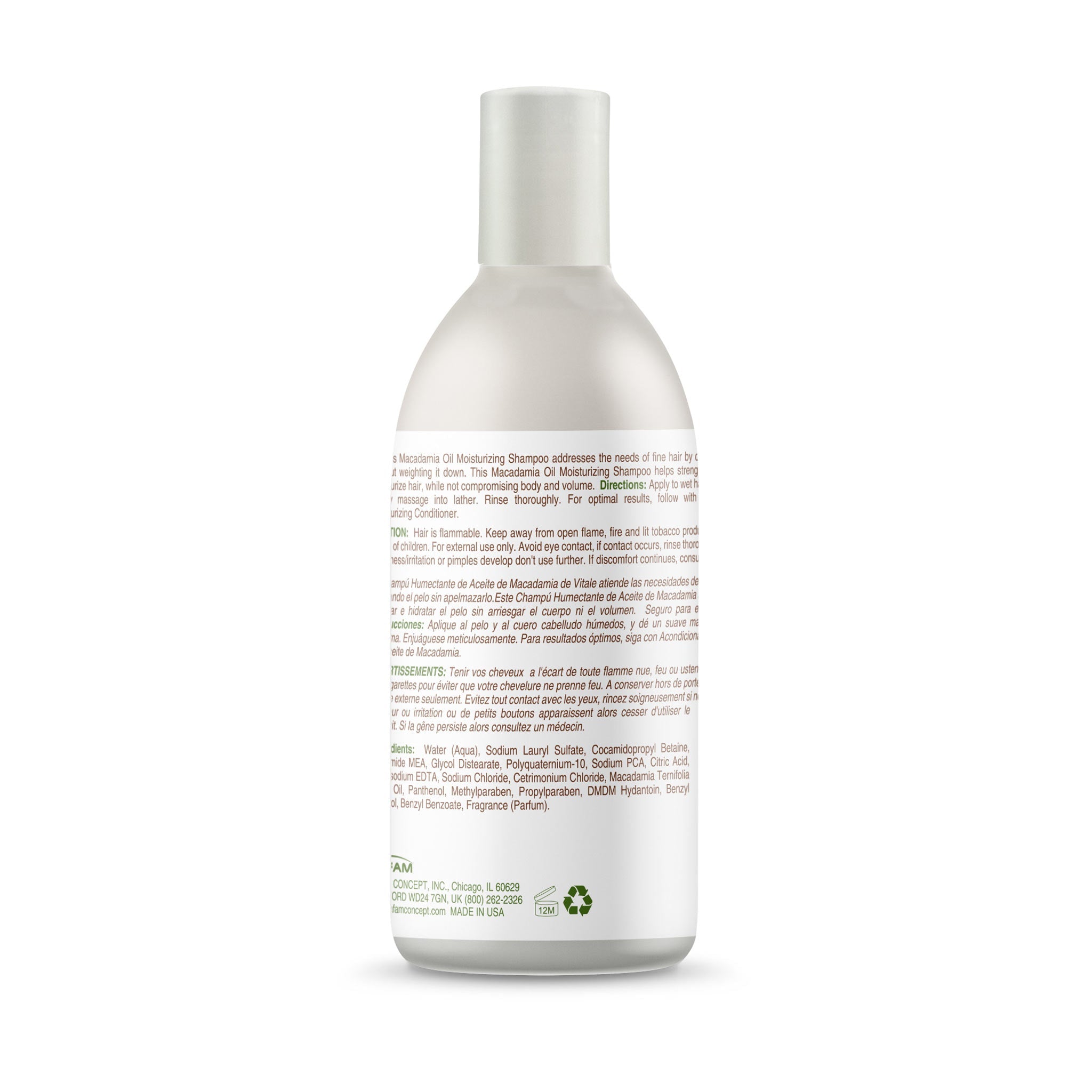 Vitale Macadamia Oil Moisturizing Shampoo 355 ML