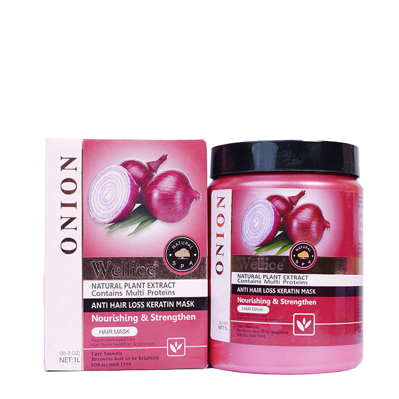 Wellice Onion Anti Hair Loss Keratin Hair Mask 1000 ML