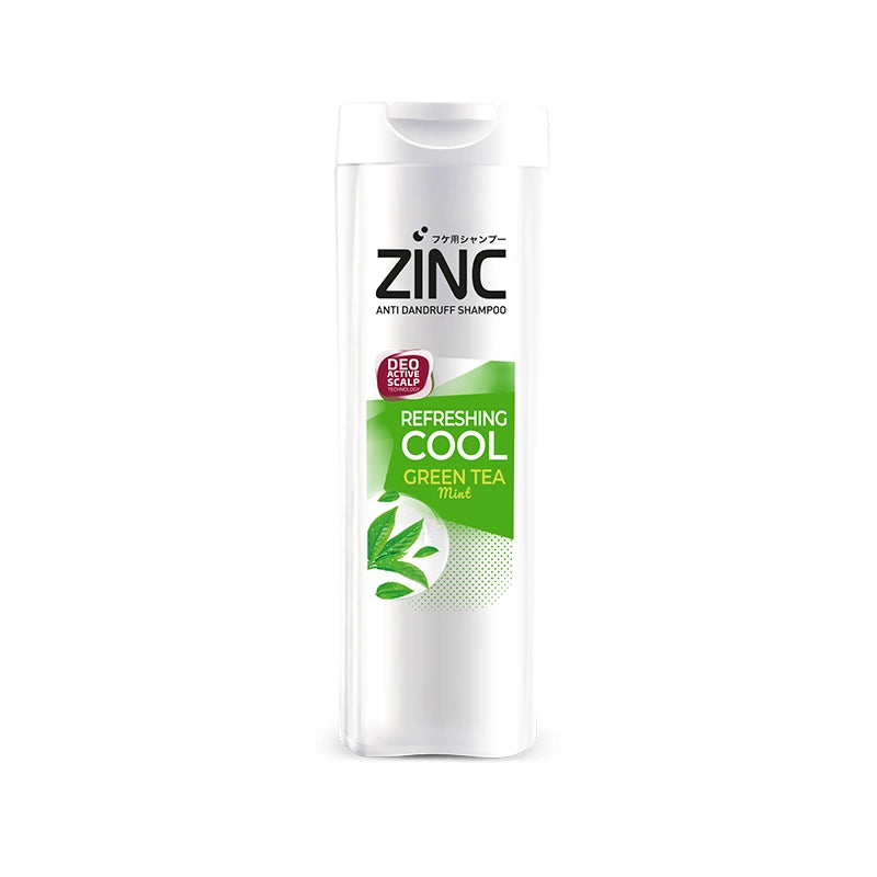 Zinc Refreshing Cool Green Tea & Mint Anti Dandruff Shampoo 340 ML