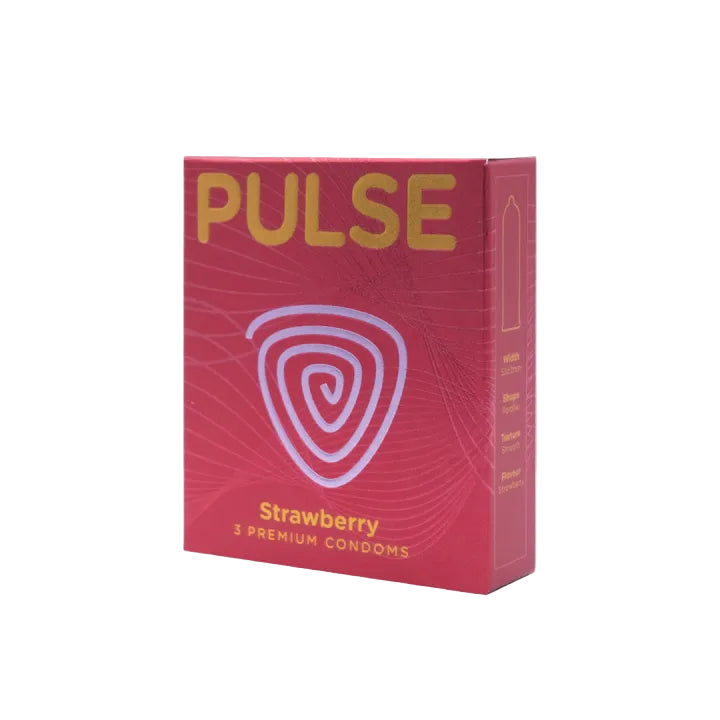 Pulse Strawberry 3 Premium Condoms