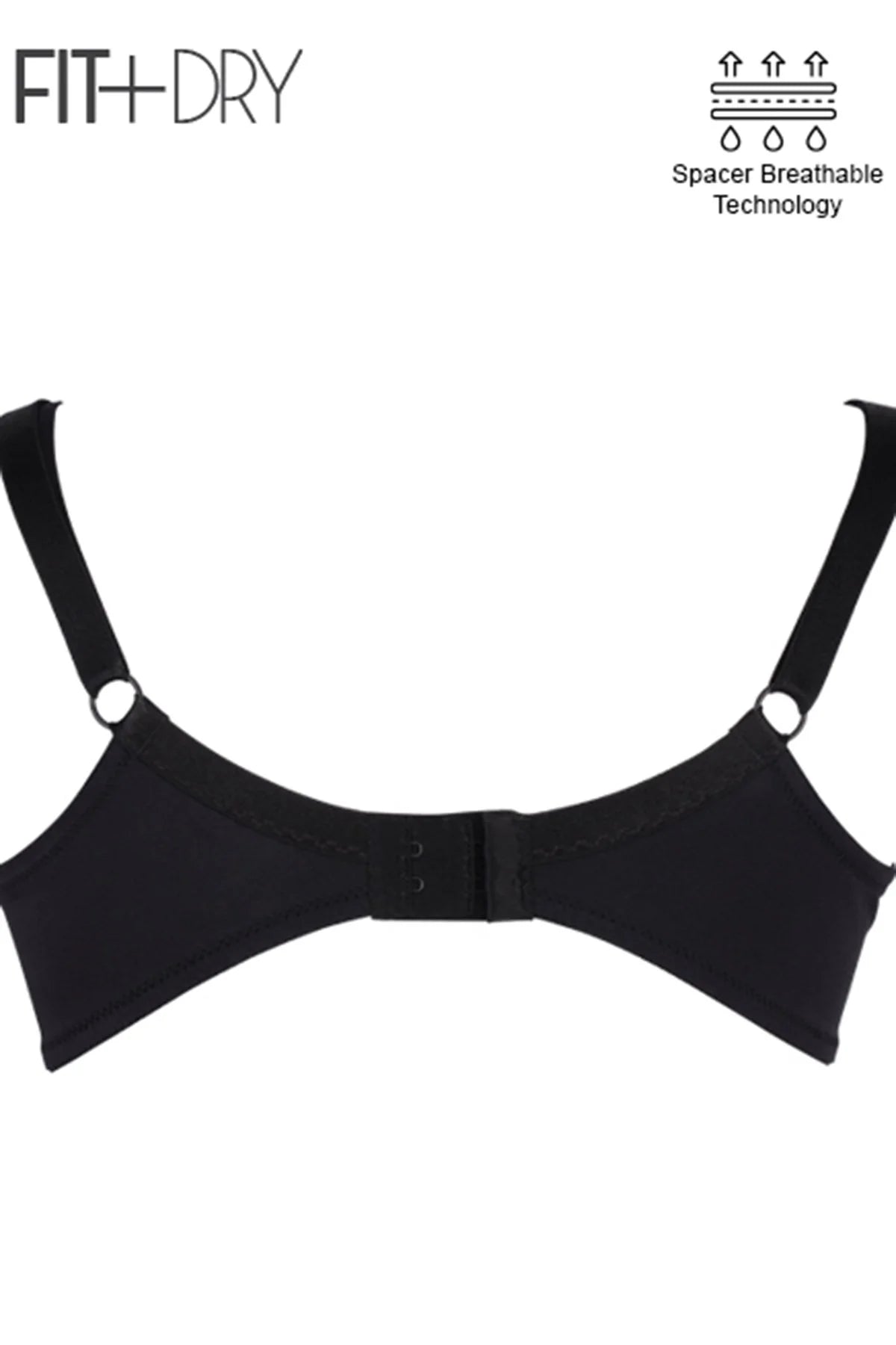BLS Breathable Wired And Light Padded Bra Black