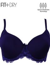 BLS Breathable Wired And Light Padded Bra Blue