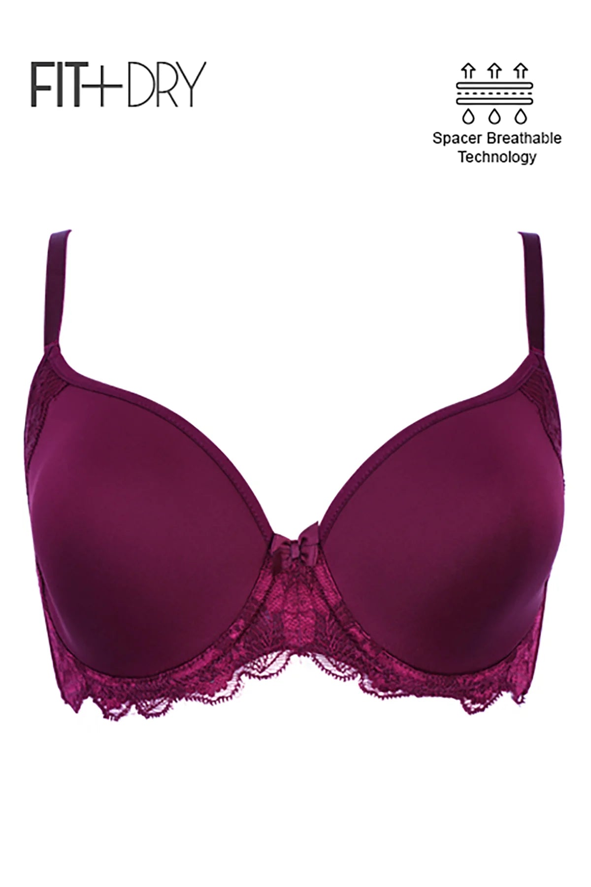 BLS Celine Wired And Light Padded Bra Burgundy