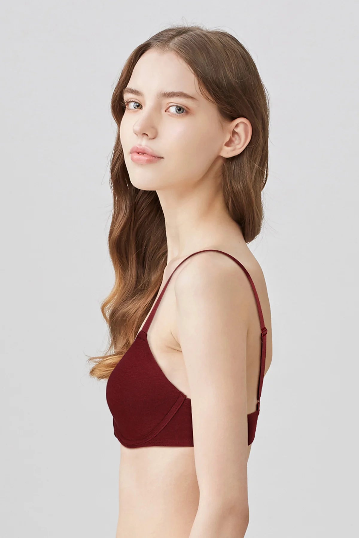 BLS Pero Wired And Padded Cotton Bra  Maroon