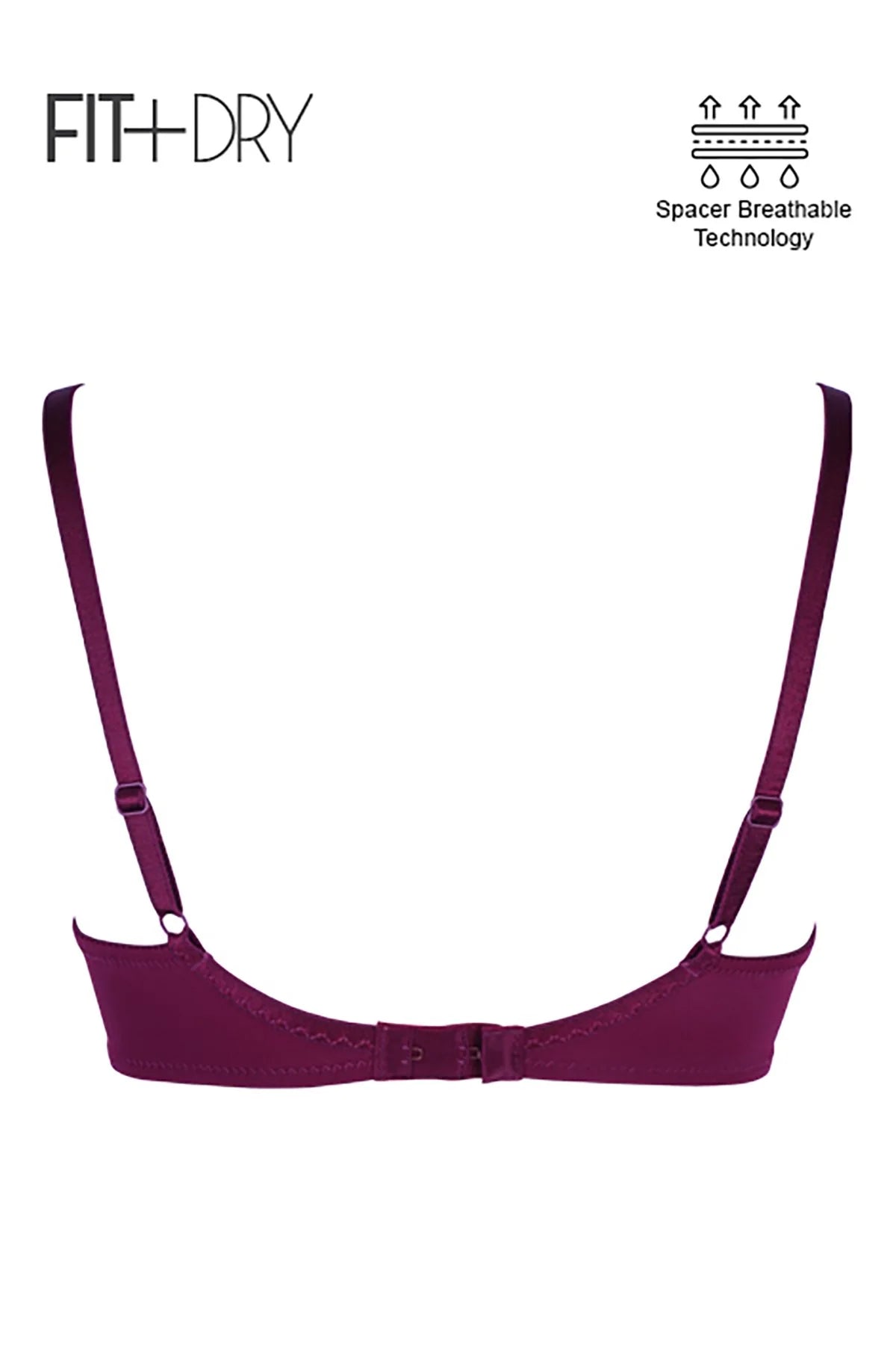 BLS Breathable Wired And Light Padded Bra Burgundy