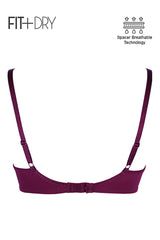 BLS Breathable Wired And Light Padded Bra Burgundy