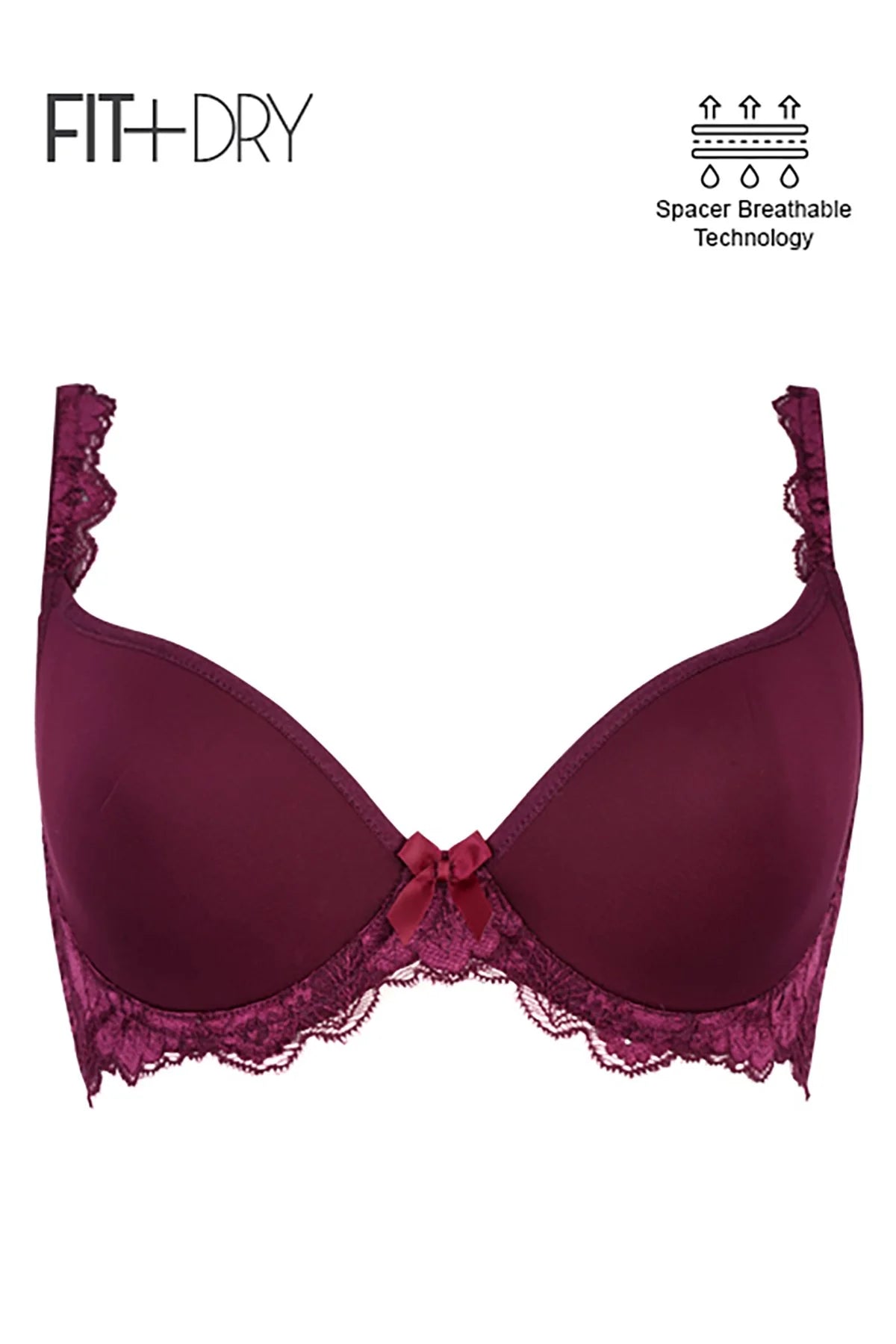 BLS Breathable Wired And Light Padded Bra Raspberry