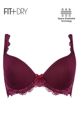 BLS Breathable Wired And Light Padded Bra Raspberry