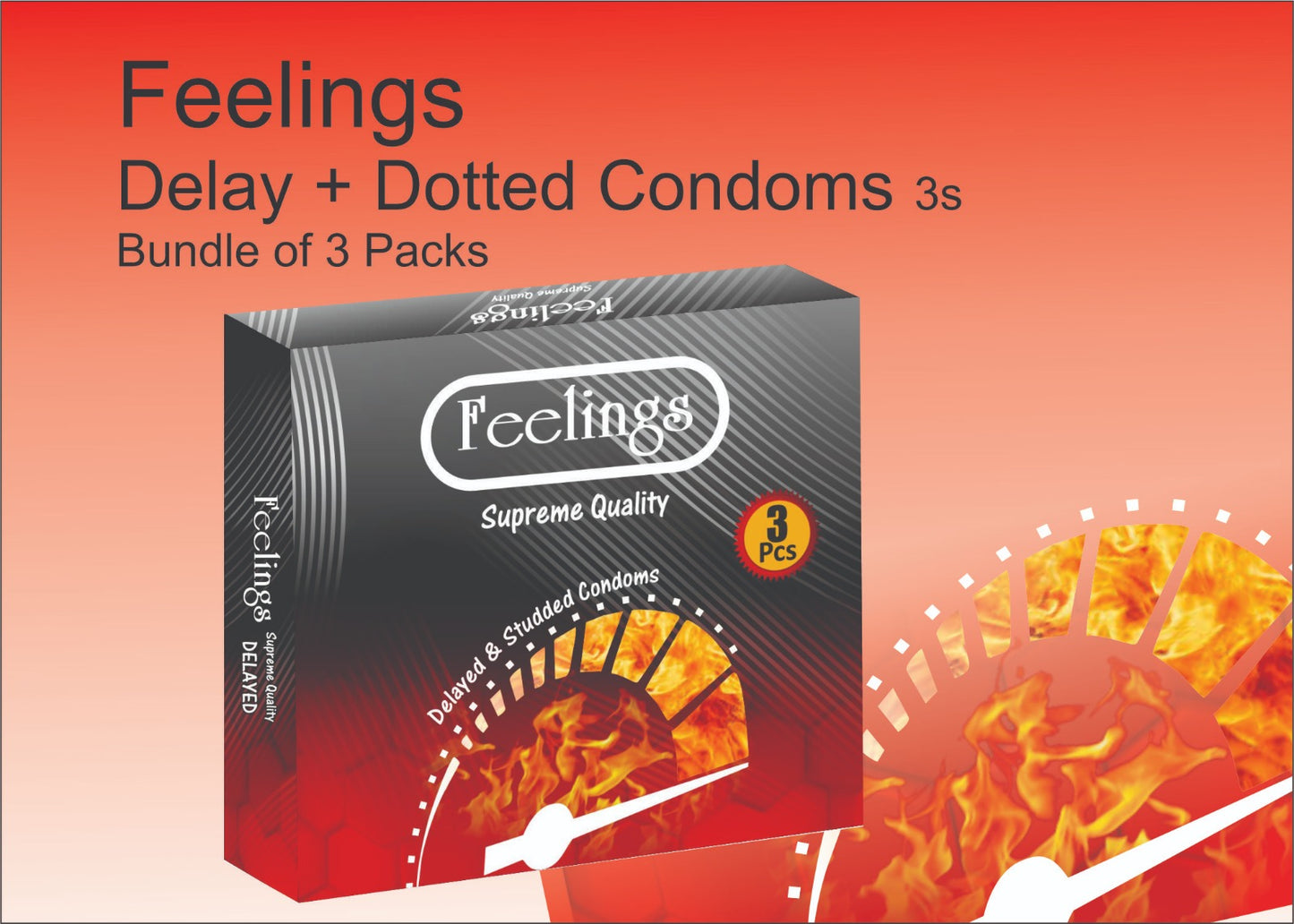 Feelings Delay+Dotted Condoms