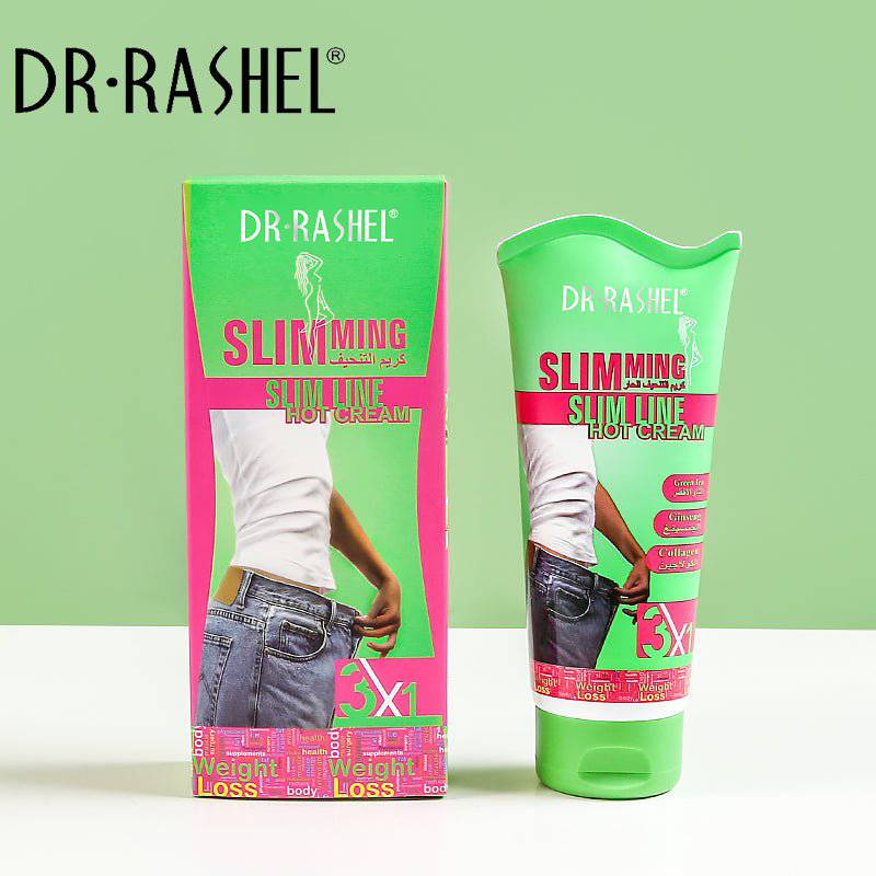Dr. Rashel 3 In 1 Slimming Slim Line Hot Cream With Green Tea Collagen & Ginseng Formula For Slim Fit 150 ML