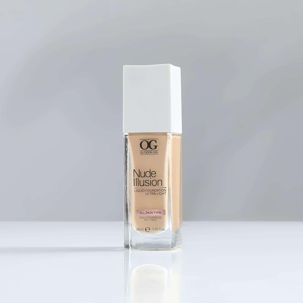 OG Nude Illusion 803 Natural Beige Liquid Foundation Ultra Light 30 ML