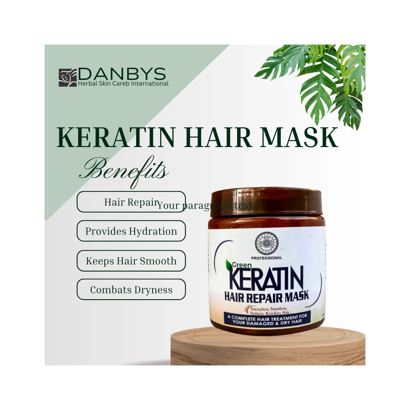 Danbys Keratin Hair Mask Original & Organic 500 ML
