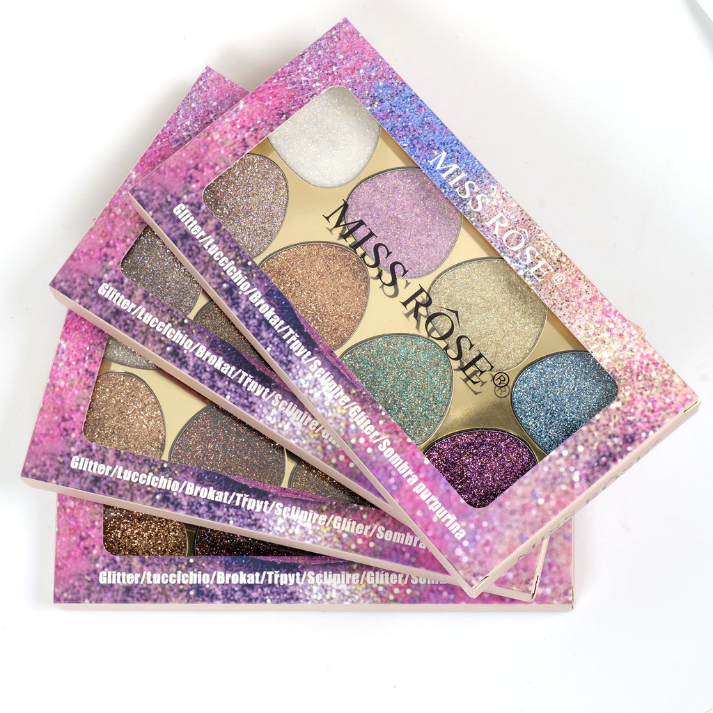 Miss Rose 8 Color Glitter Eye Shadow