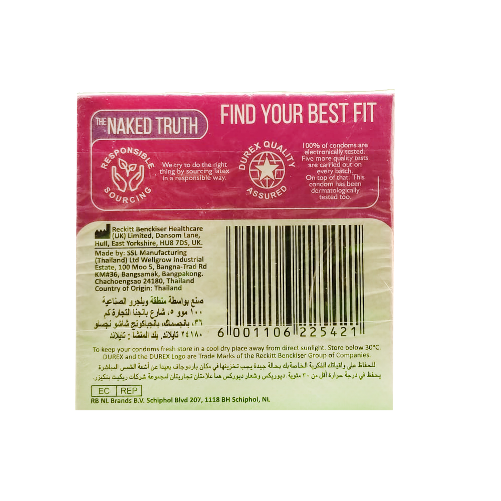 Durex Pleasure Me Condoms 3 Pieces