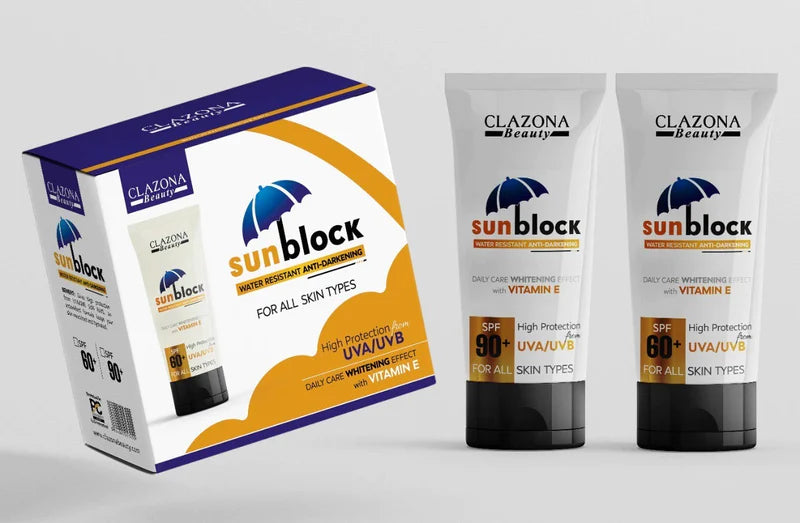 Clazona Beauty Sun Block Spf 60+ (FOR ALL SKIN TYPES)