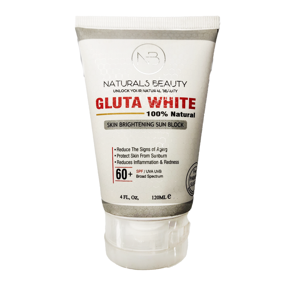 Naturals Beauty Gluta White Skin Brightning Sun Block Spf 60+ UAV&UVB 120 ML