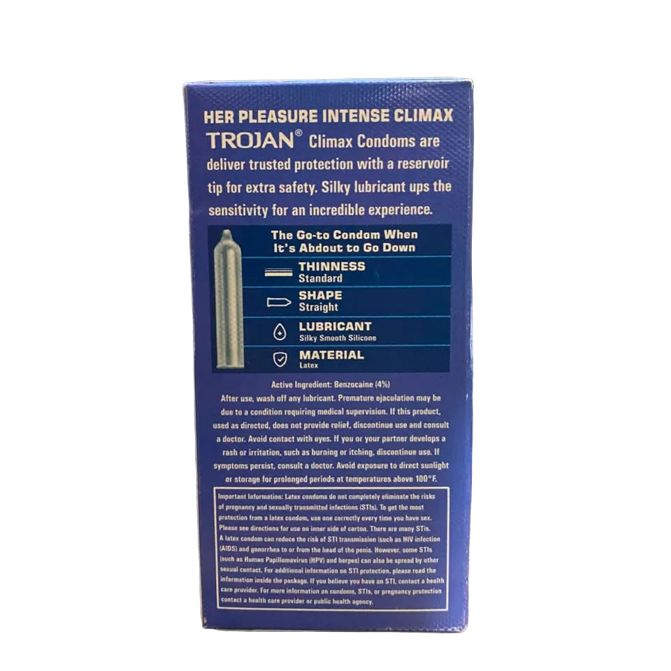 Trojan Intese Climax Delay Gel 8 Pcs Condom