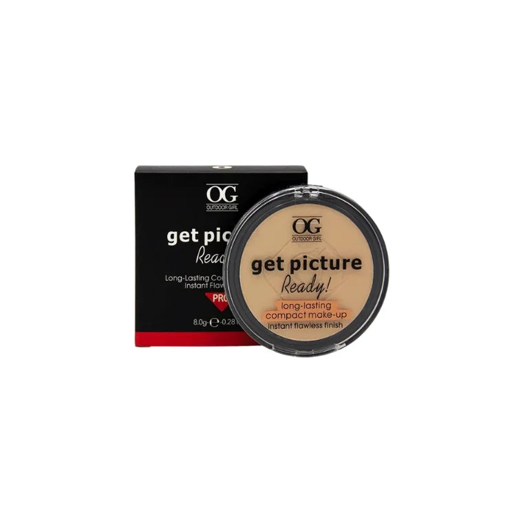 OG Powder Get Picture Ready Long Lasting Compact Make-up 102 Beige 8 GM