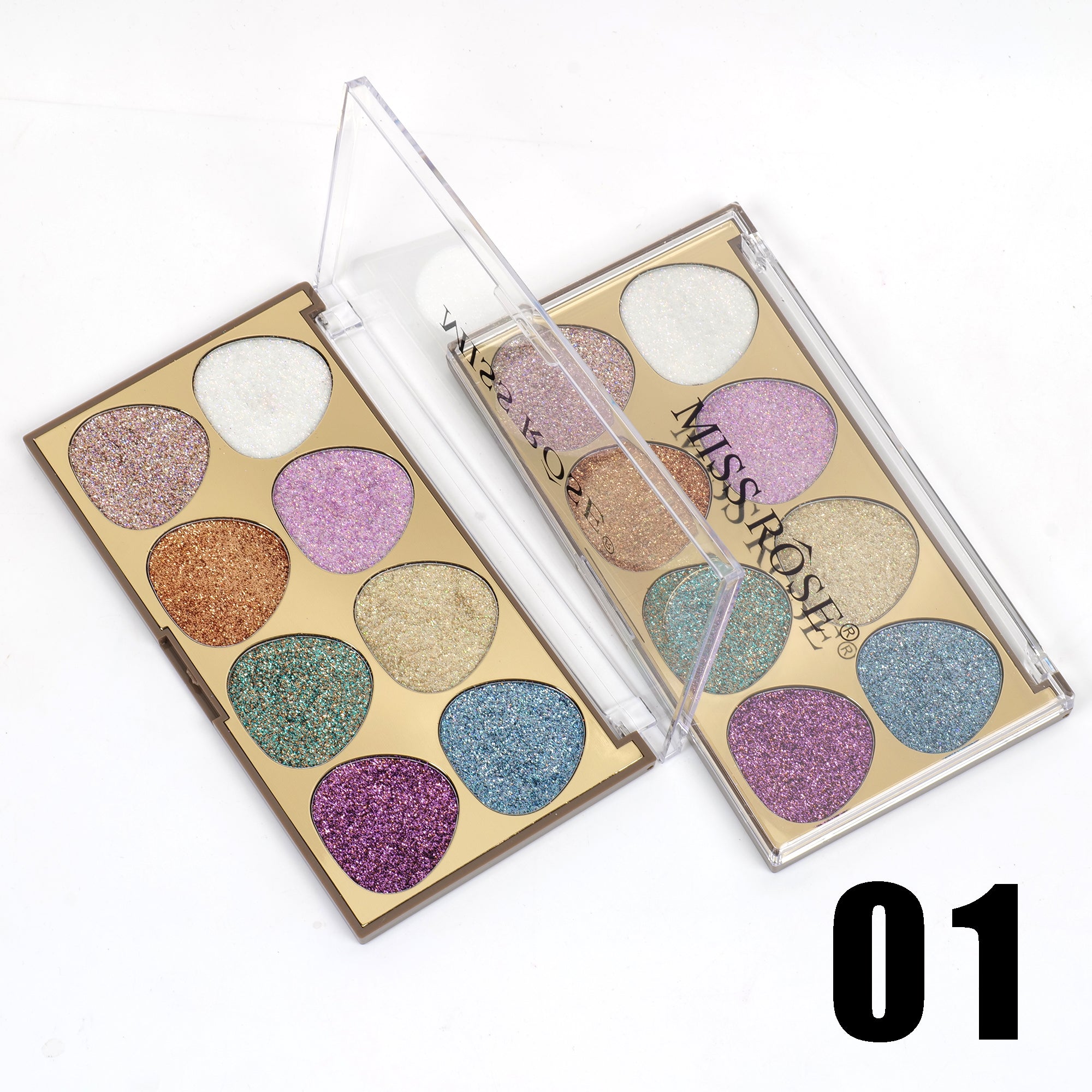 Miss Rose 8 Color Glitter Eye Shadow