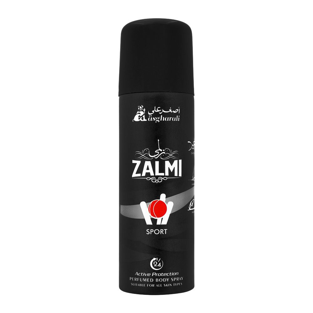 Asghar Ali Zalmi-Sport ( Black ) Body Spray 200 ML