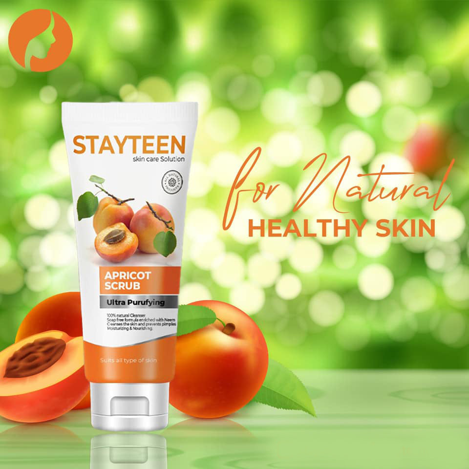 StayTeen Whitening Apricot Scrub 175 ML Rozzana.pk