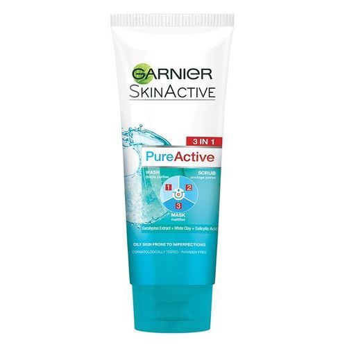 Garnier Pureactive 3 in 1 Face Wash/Scrub/Mask