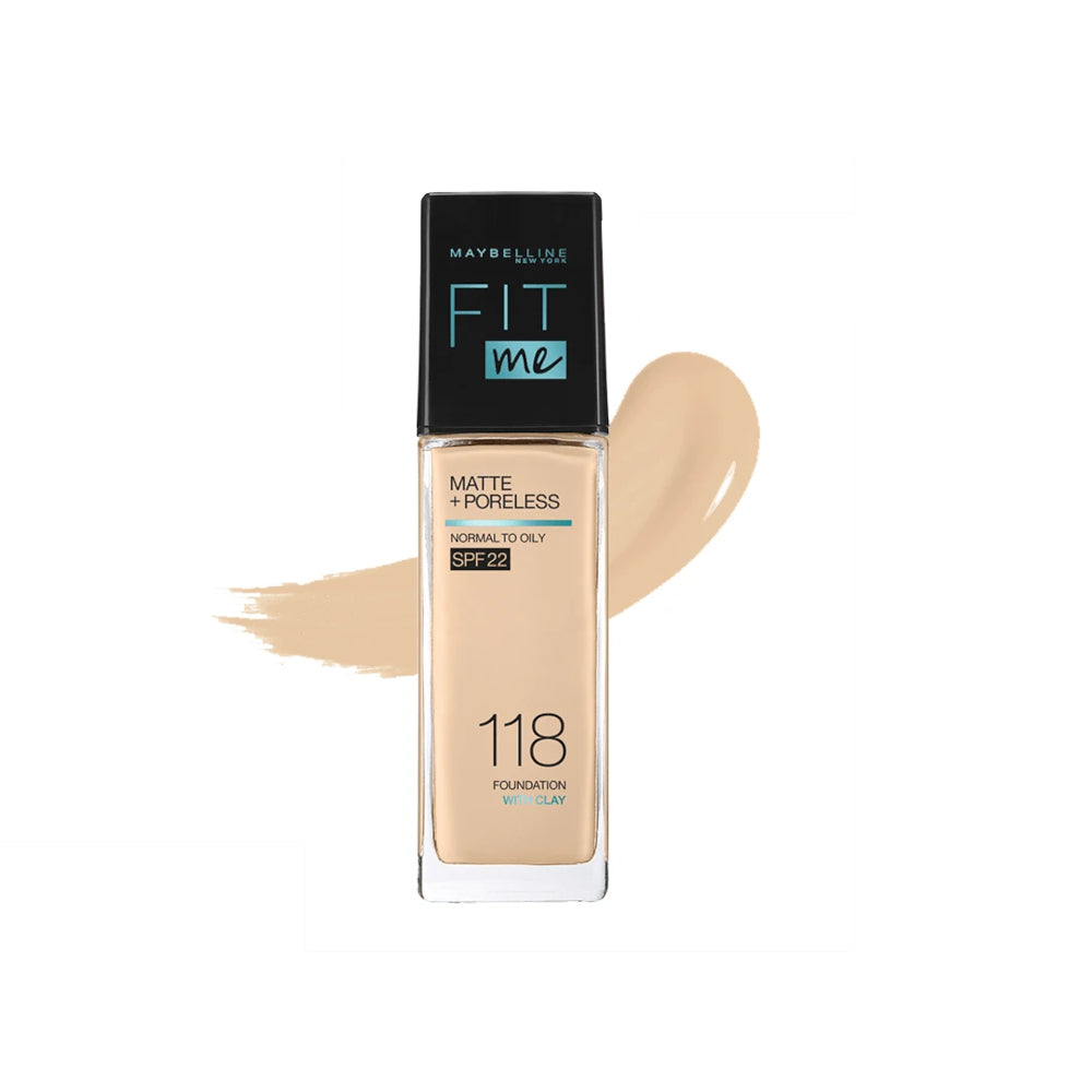 Maybelline Fit Me Matte + Poreless Liquid Foundation 118 Light Beige 30 ML