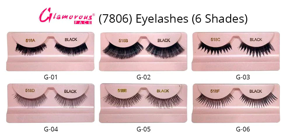 Glamorous Face Eyelashes 6 Shades