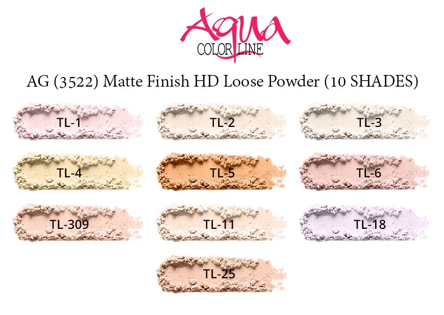 Aqua Color Line Matte Finish HD Loose Powder