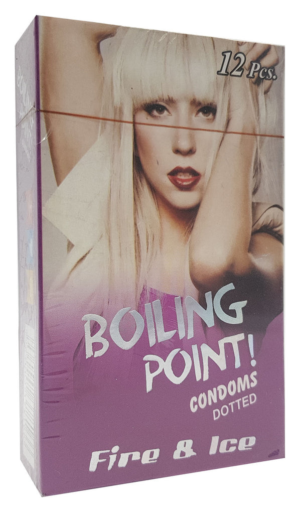Boiling Point Condoms Dotted Fire & Ice - 12 Condoms