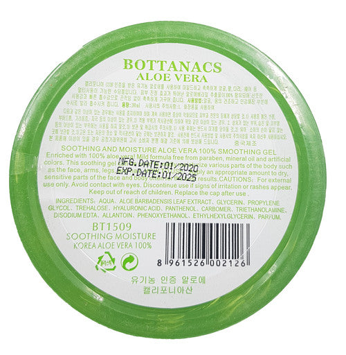 Bottanacs Aloe Vera Soothing Moisture 100% Gel 280 ML