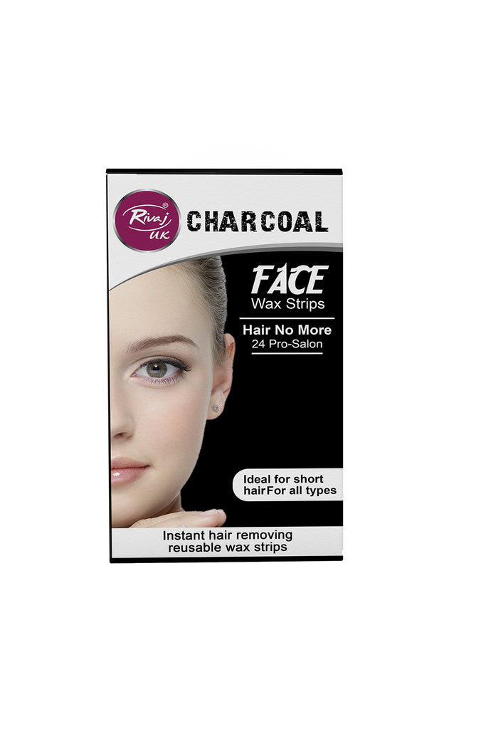 Rivaj UK Hair No More 24 Pro-Salon Charcoal Face Wax Strips