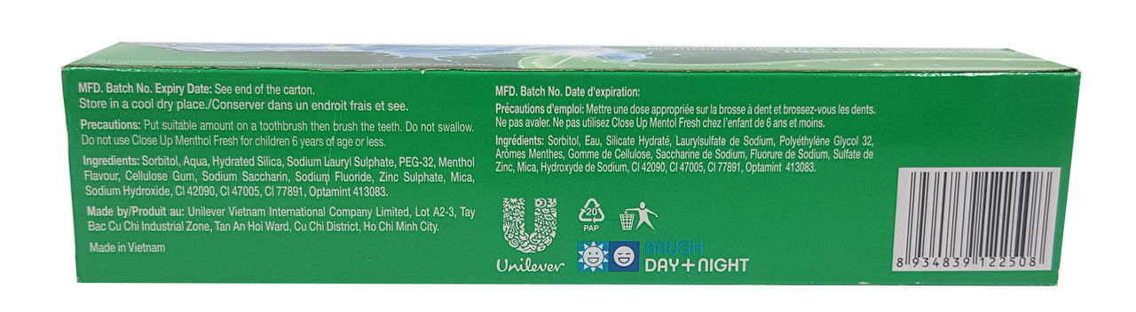 Closeup Deep Action Menthol Fresh Toothpaste 160 GM