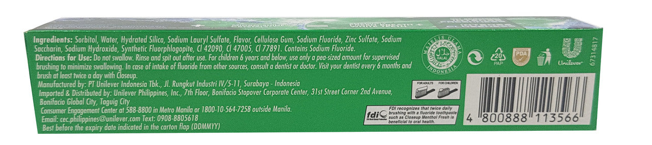 Closeup Deep Action Menthol Fresh Toothpaste 50 ML