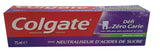 Colgate Défi Zero Carie Menthe Fraiche Toothpaste 75 ML