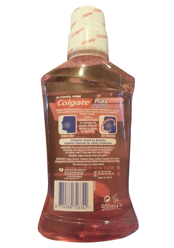 Colgate Plax Sensitive Antibacterial Mouthwash 500 ML