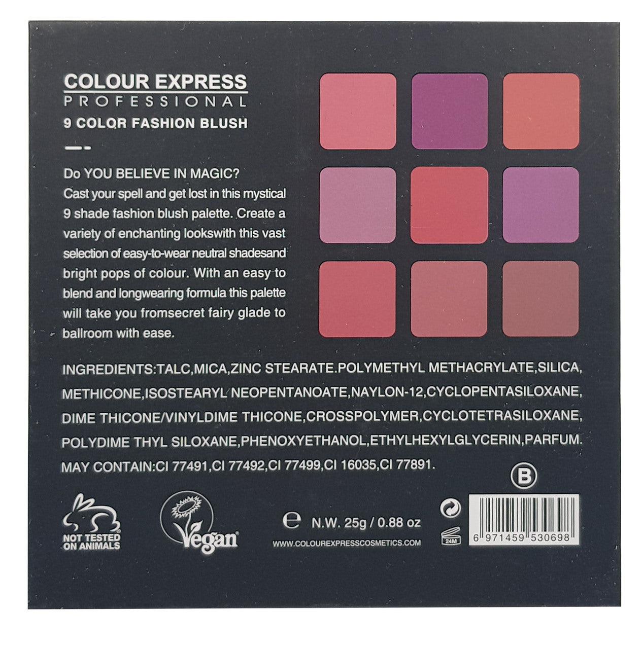 Color Express Ultimate Fashion Blush 9 Color - ( B )